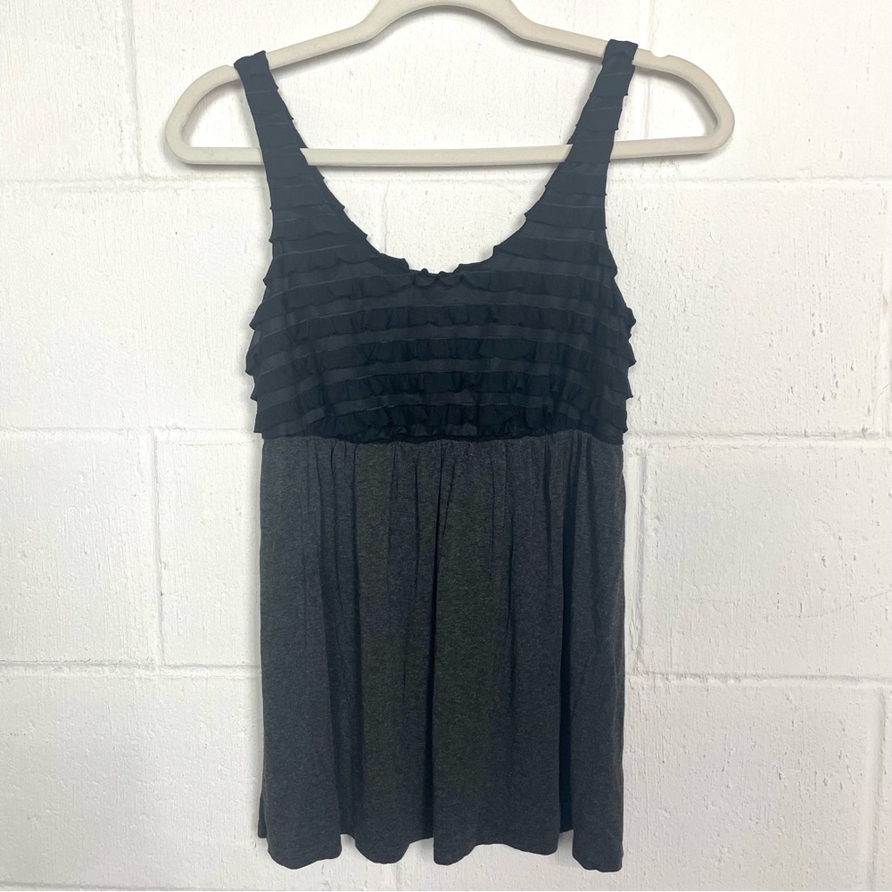 Anthropologie Weston Wear Y2K Tank Top Babydoll Ruffle‎ Feminine Dainty XS